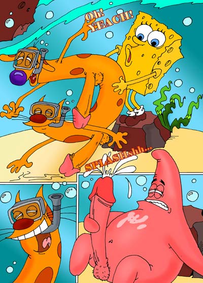CatDog has a homosexual encounter with Sponge Bob and Patrick